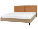 Bett mit Lattenrost Kunstleder LIMANTON 180 x 200 cm Goldbraun
