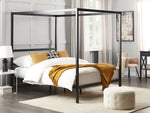 Himmelbett Metall LESTARDS 140 x 200 cm Schwarz
