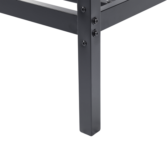 Himmelbett Metall LESTARDS 140 x 200 cm Schwarz