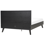 Bett mit Lattenrost Rattan MONPAZIER 140 x 200 cm Schwarz
