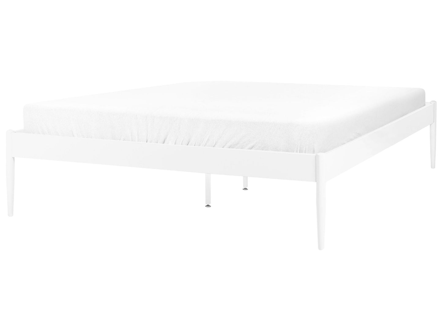 Bett mit Lattenrost Metall VAURS 140 x 200 cm Weiss