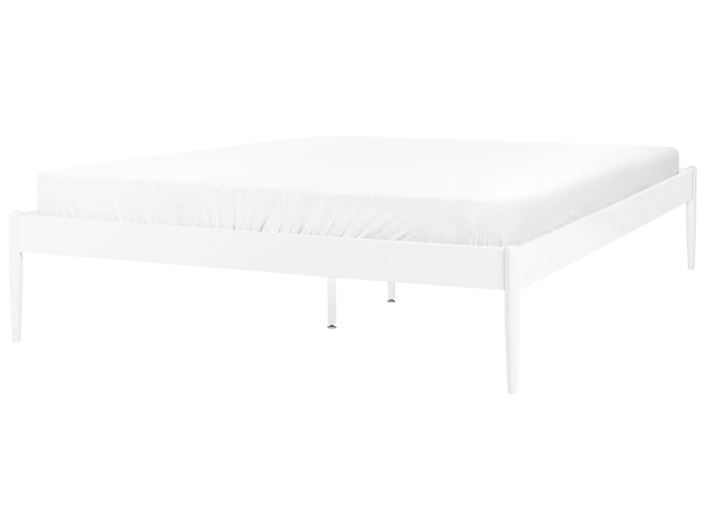 Bett mit Lattenrost Metall VAURS 160 x 200 cm Weiss