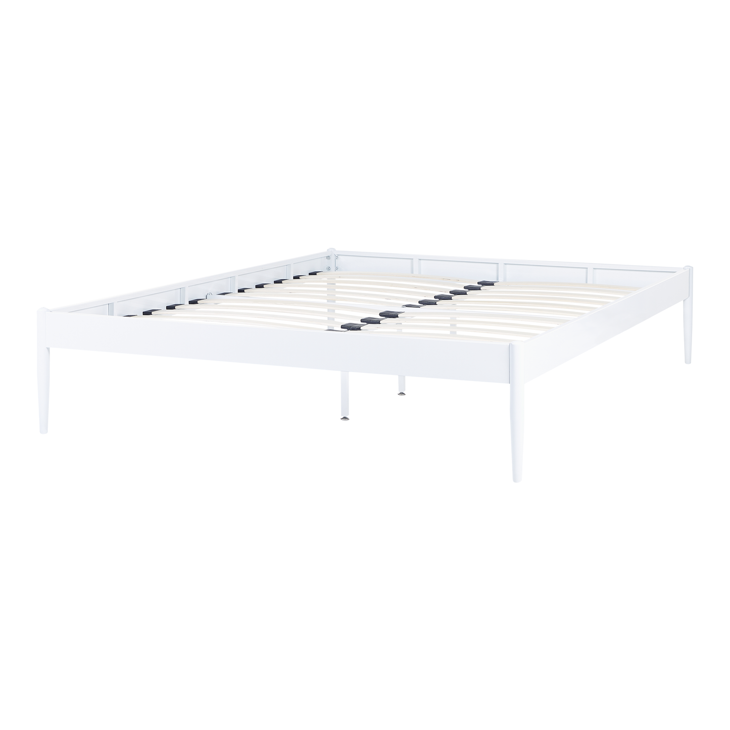 Bett mit Lattenrost Metall VAURS 160 x 200 cm Weiss
