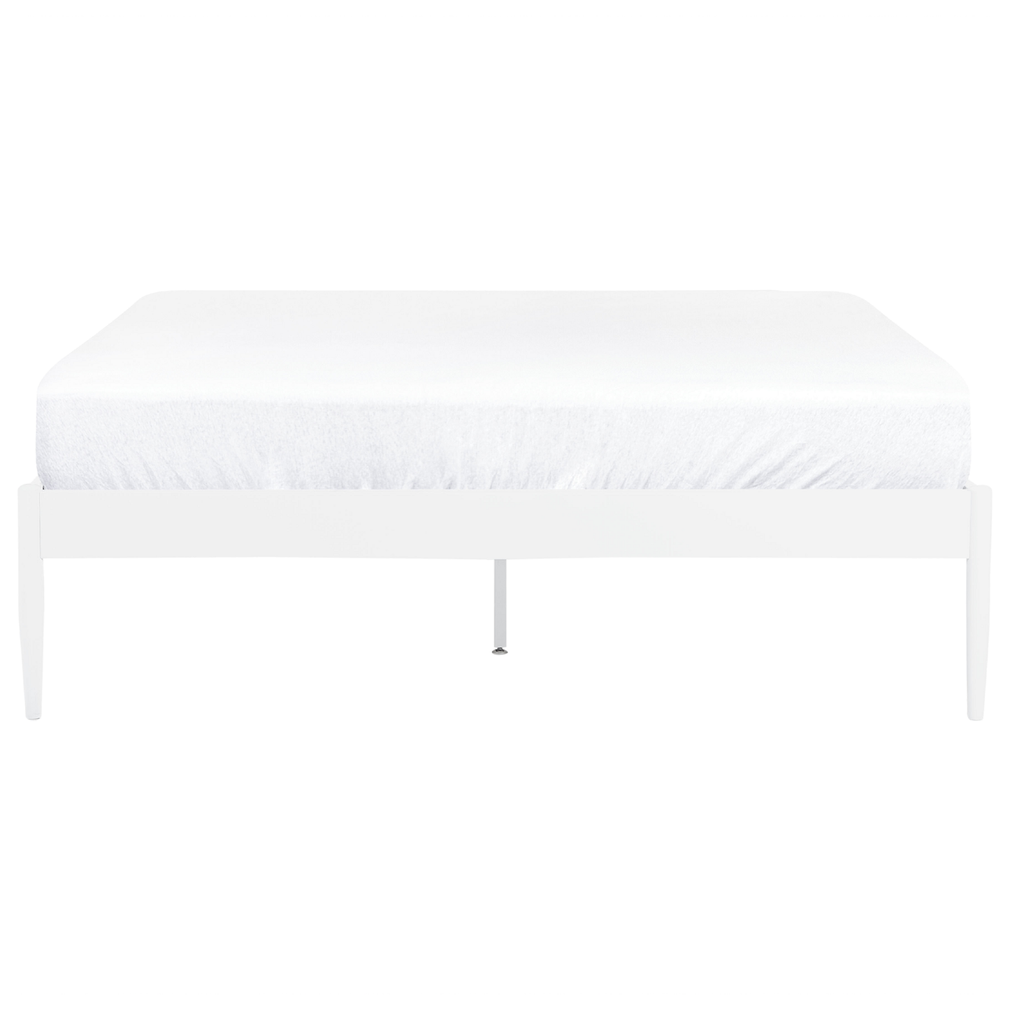 Bett mit Lattenrost Metall VAURS 160 x 200 cm Weiss