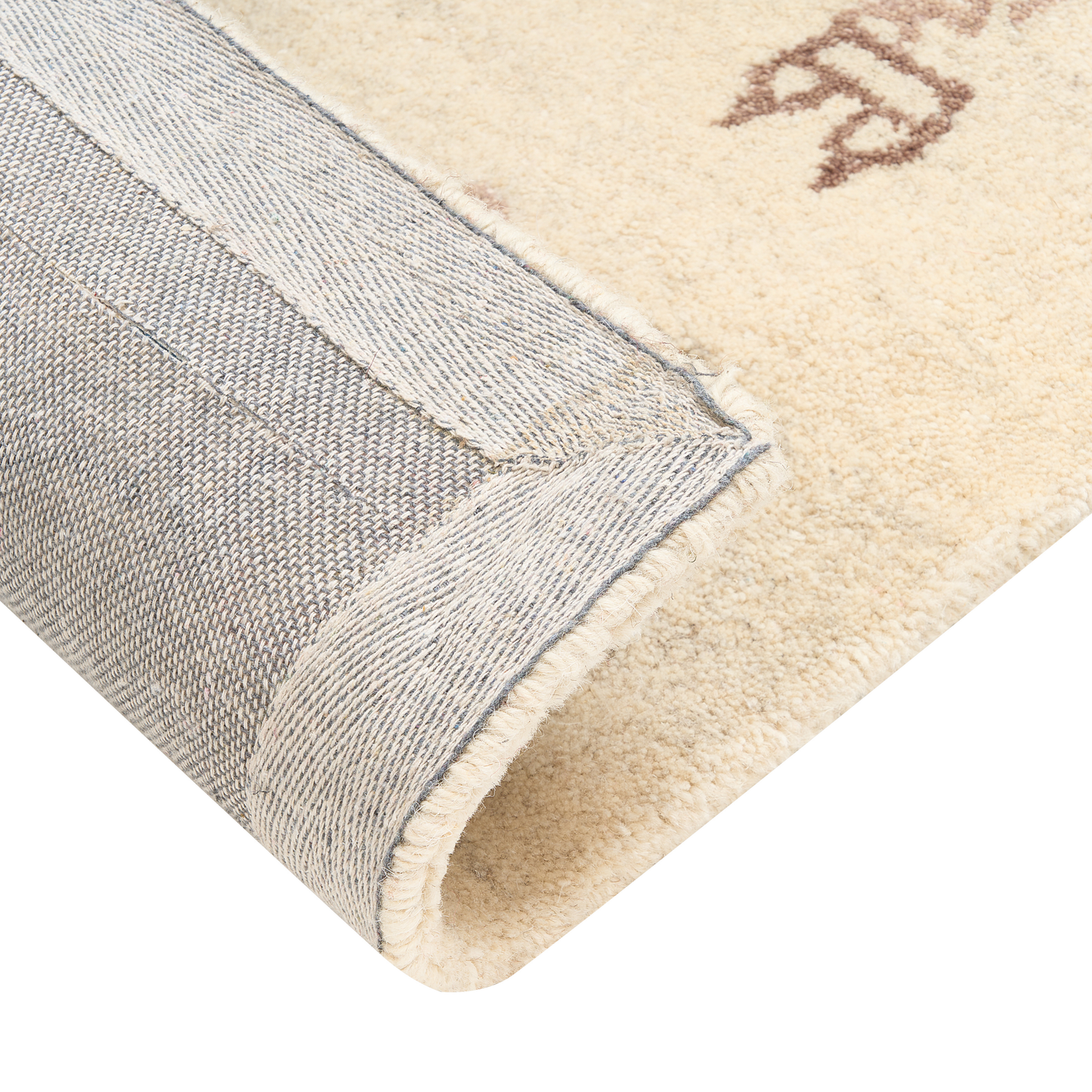 Gabbeh Teppich Wolle beige 200 x 300 cm Blumenmuster Hochflor SULUCA