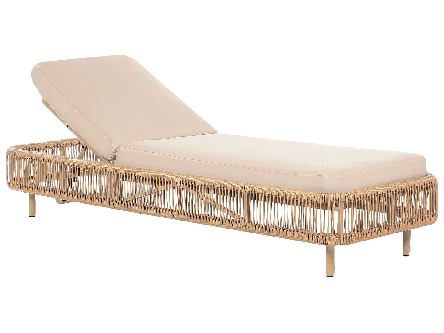 Gartenliege Rattan beige OSINI