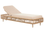 Gartenliege Rattan beige OSINI