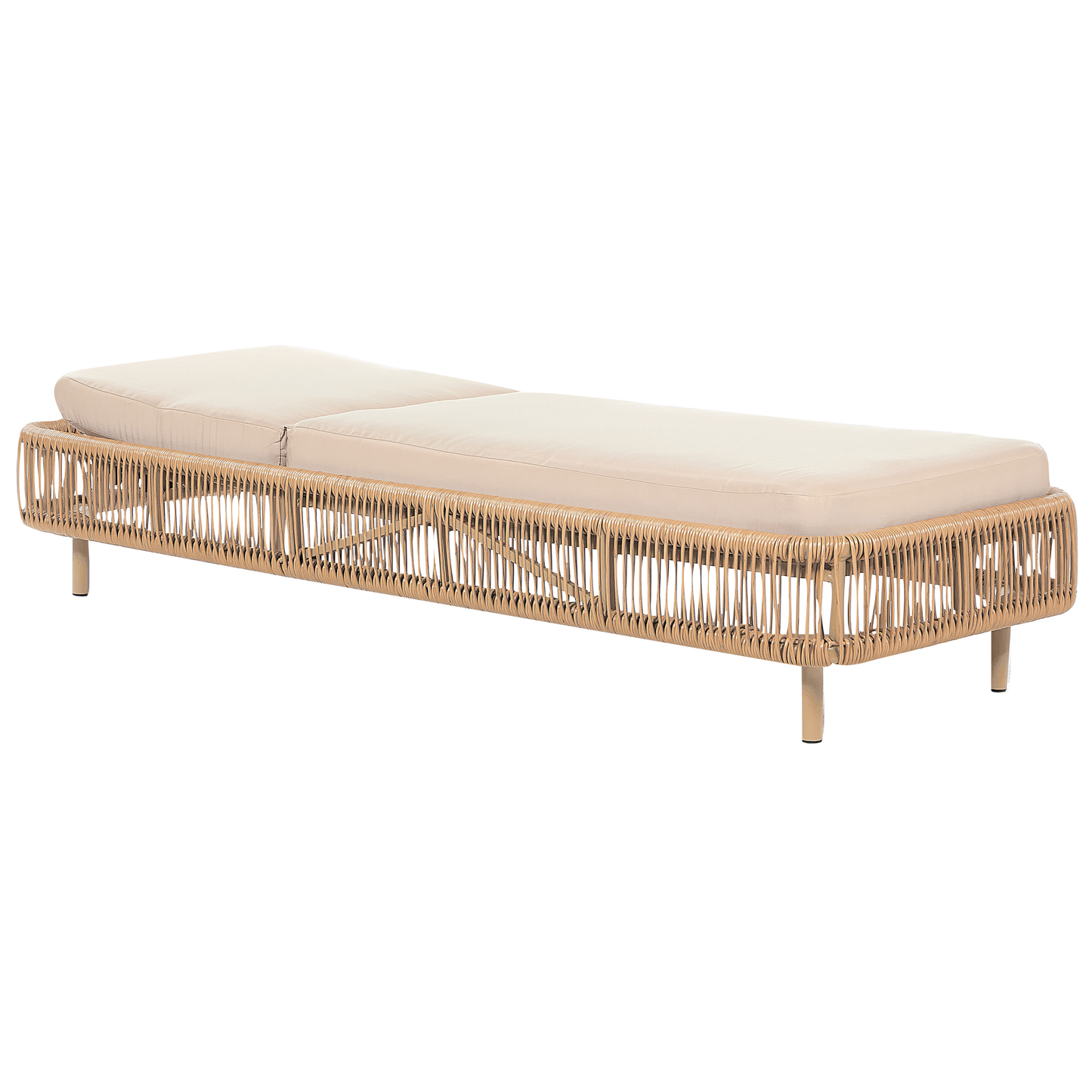 Gartenliege Rattan beige OSINI