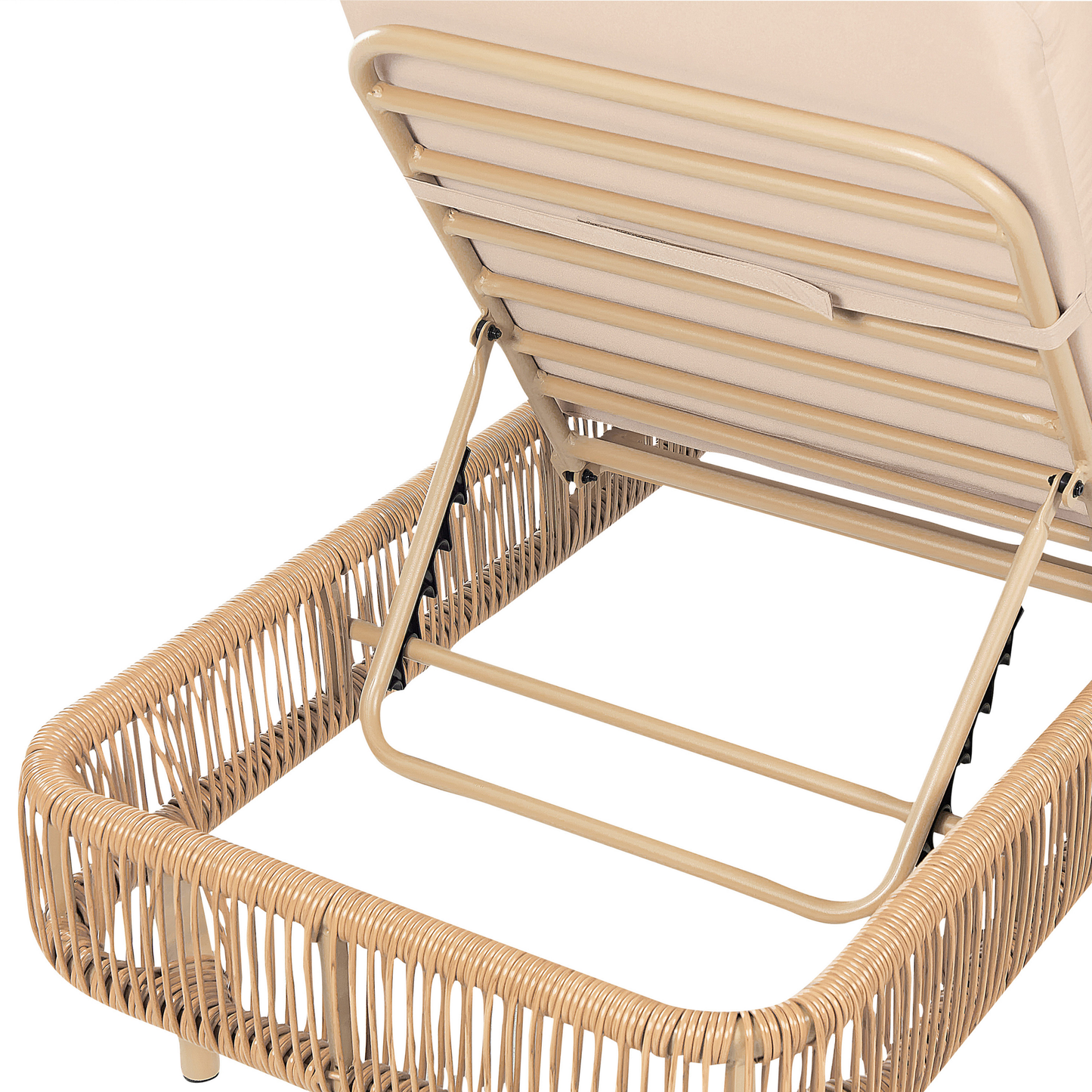 Gartenliege Rattan beige OSINI