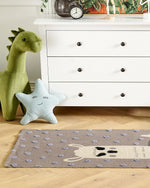 Kinderteppich Baumwolle braun 80 x 150 cm Lama-Motiv LUBUK