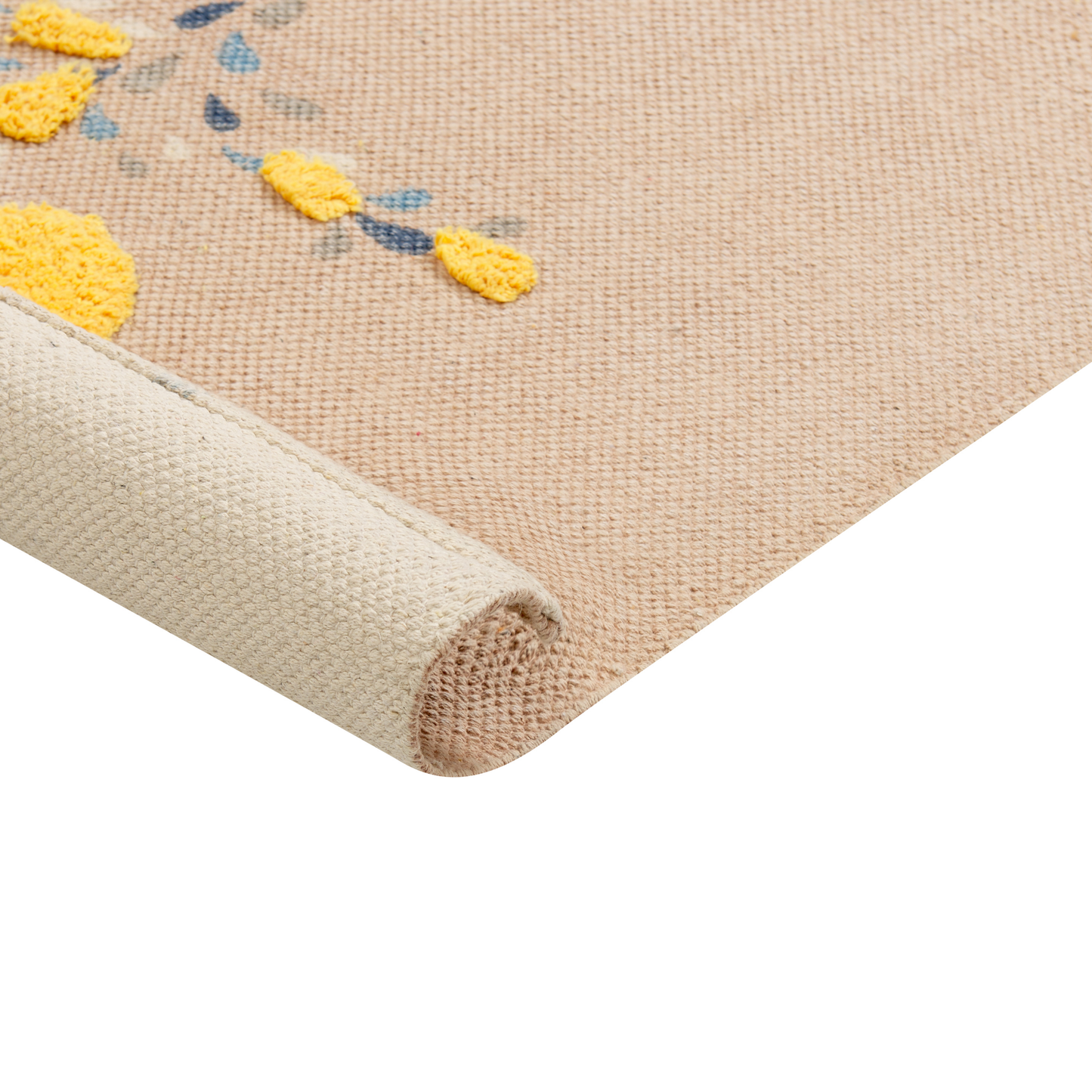 Kinderteppich Baumwolle beige 80 x 150 cm Wal-Motiv SEAI