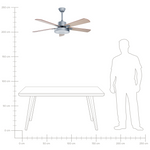 Deckenventilator mit Licht HOBBLE mit Fernbedienung Hellgrau