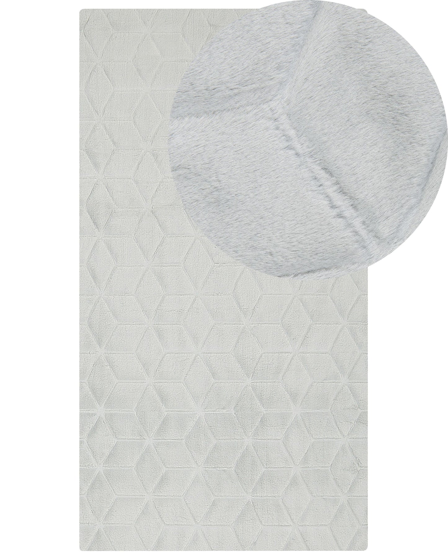 Kunstfellteppich Kaninchen mintgrau 80 x 150 cm Shaggy THATTA