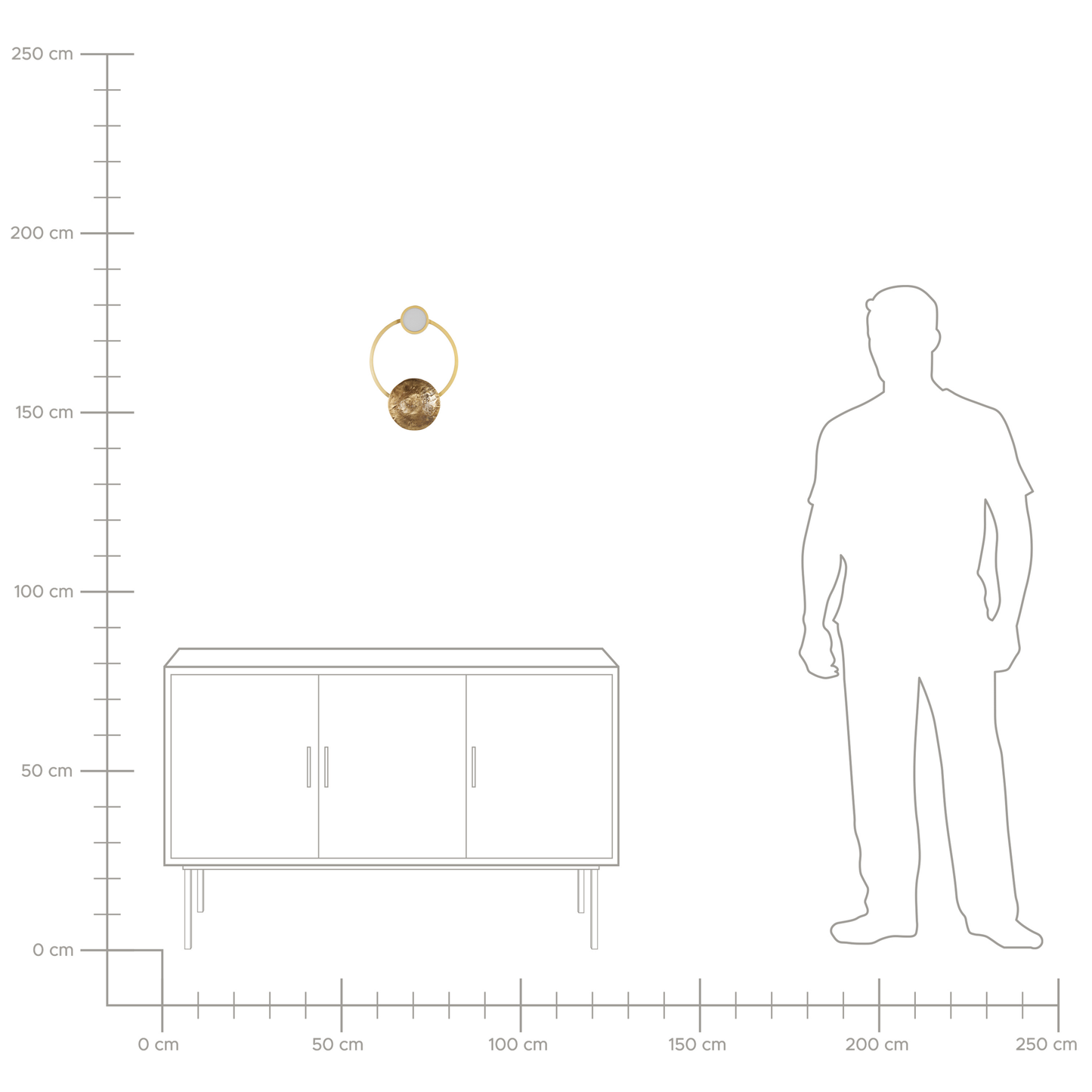 LED Wandlampe PONUGA Metall Gold