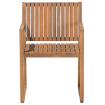 Set mit 8 Stühlen und Sitzkissen SASSARI Akazienholz Blau