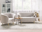 Sofa Set Polsterbezug beige / gold 3-Sitzer LOEN