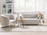 Sofa Set Polsterbezug beige / gold 3-Sitzer LOEN
