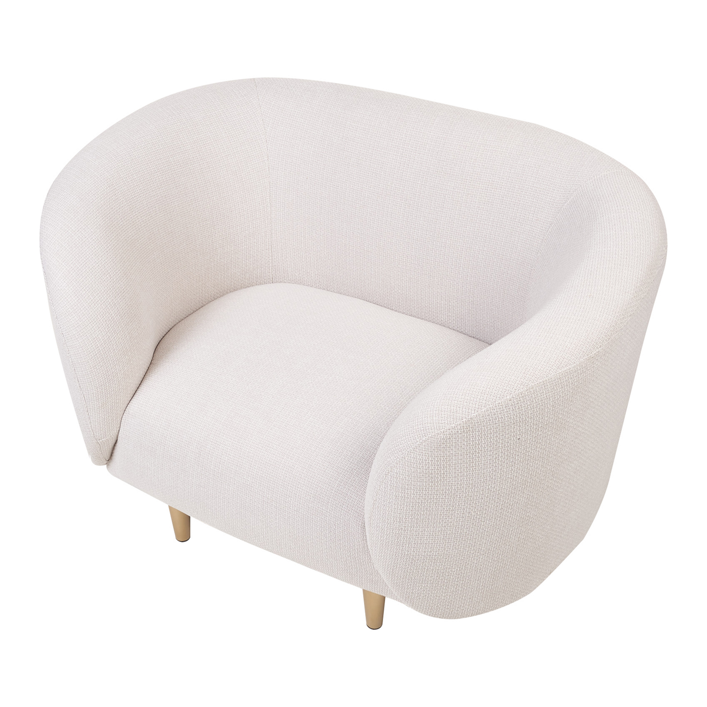 Sofa Set Polsterbezug beige / gold 3-Sitzer LOEN