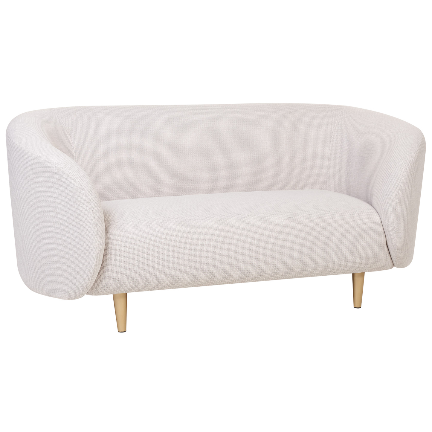 Sofa Set Polsterbezug beige / gold 3-Sitzer LOEN