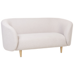 Sofa Set Polsterbezug beige / gold 3-Sitzer LOEN