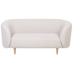 Sofa Set Polsterbezug beige / gold 3-Sitzer LOEN