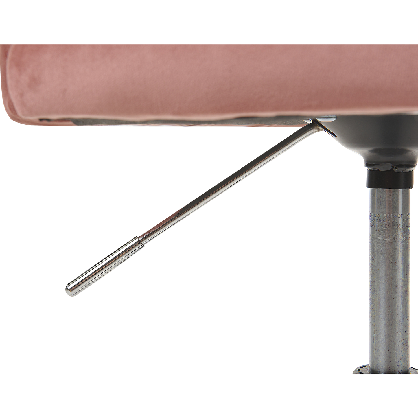 Bürostuhl drehbar PARRISH Samtstoff Pastellrosa