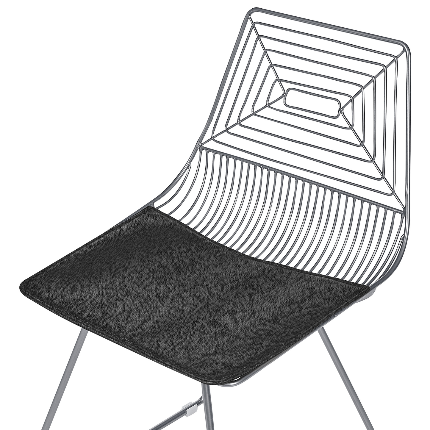 Esszimmerstuhl 2er Set BEATTY Metall Silber