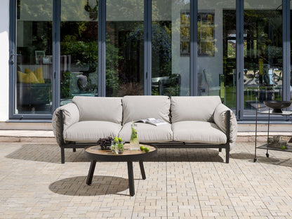Gartensofa 3-Sitzer ESPERIA Metall Grau