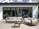 Gartensofa Set 5-Sitzer ESPERIA Metall Grau