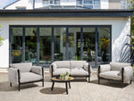Gartensofa Set 4-Sitzer ESPERIA Metall Grau