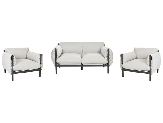 Gartensofa Set 4-Sitzer ESPERIA Metall Grau
