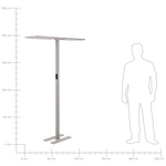 LED Stehlampe SCULPTOR mit Bewegungsmelder Metall Silber