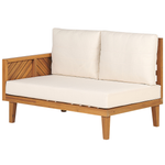 Garten Ecksofa mit Tisch 4-Sitzer BARATTI linksseitig Akazienholz Braun