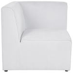 3-Sitzer Sofa Cord cremeweiss mit Ottomane LEMVIG