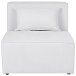 3-Sitzer Sofa Cord cremeweiss mit Ottomane LEMVIG