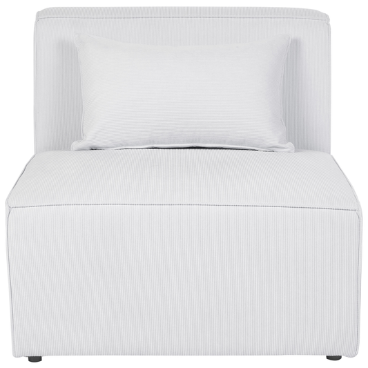 3-Sitzer Sofa Cord cremeweiss mit Ottomane LEMVIG