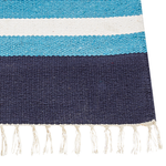 Kelim Teppich Baumwolle mehrfarbig 80 x 150 cm geometrisches Muster Kurzflor NORATUS