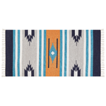 Kelim Teppich Baumwolle mehrfarbig 80 x 150 cm geometrisches Muster Kurzflor NORATUS