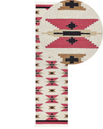 Kelim Teppich Baumwolle mehrfarbig 80 x 300 cm geometrisches Muster Kurzflor GARNI