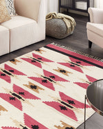 Kelim Teppich Baumwolle mehrfarbig 160 x 230 cm geometrisches Muster Kurzflor GARNI