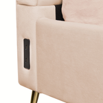 Bett mit Lattenrost Samtstoff MIRIBEL 180 x 200 cm Beige
