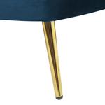 Chaiselongue Samtstoff marineblau rechtsseitig ALLIER
