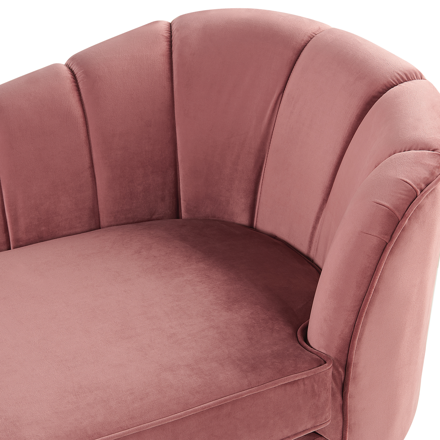 Chaiselongue Samtstoff rosa rechtsseitig ALLIER