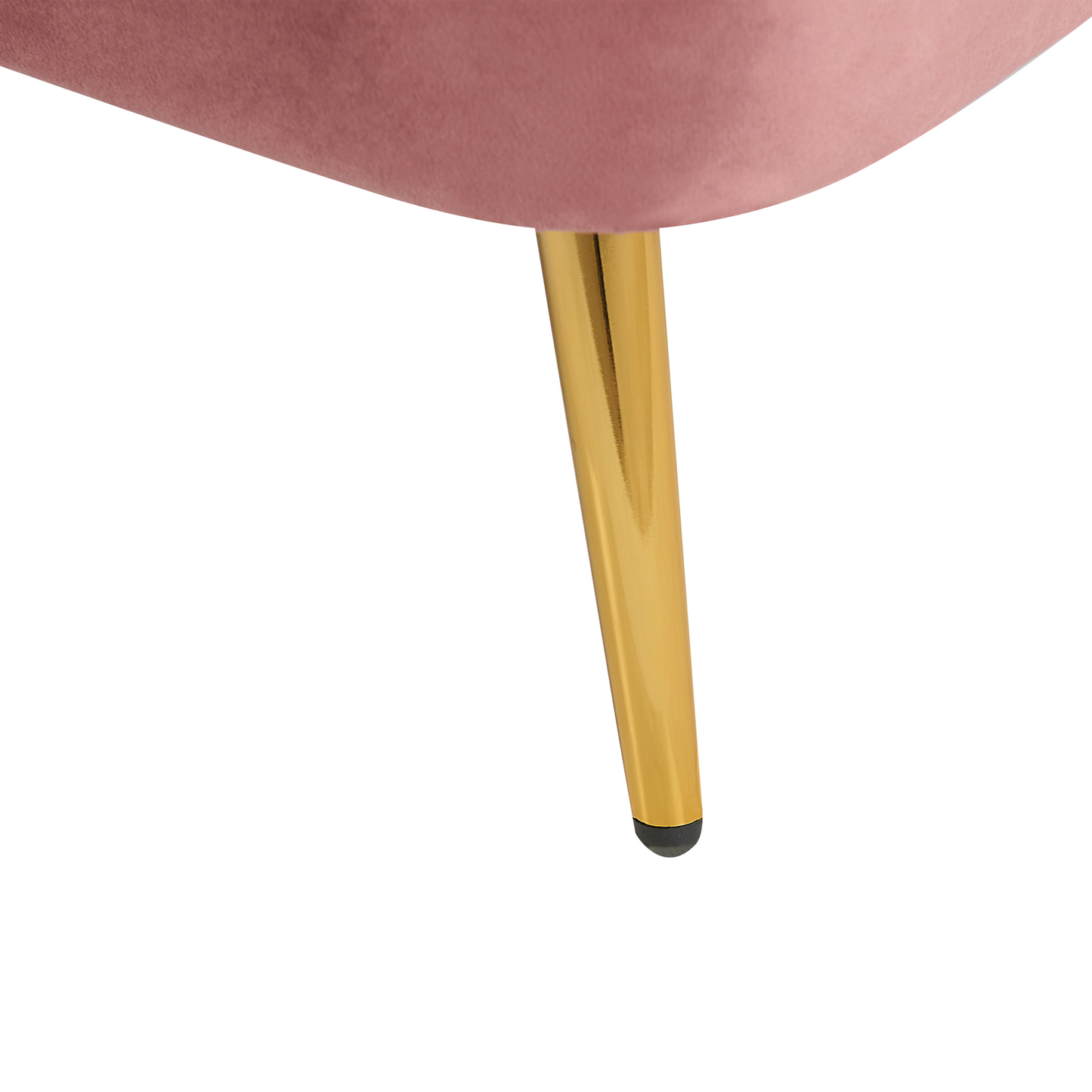 Chaiselongue Samtstoff rosa rechtsseitig ALLIER