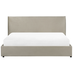Bett mit Stauraum Samtstoff LAVAUR 180 x 200 cm Taupe