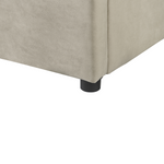 Bett mit Stauraum Samtstoff LAVAUR 180 x 200 cm Taupe