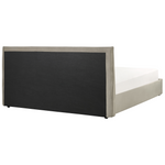 Bett mit Stauraum Samtstoff LAVAUR 180 x 200 cm Taupe