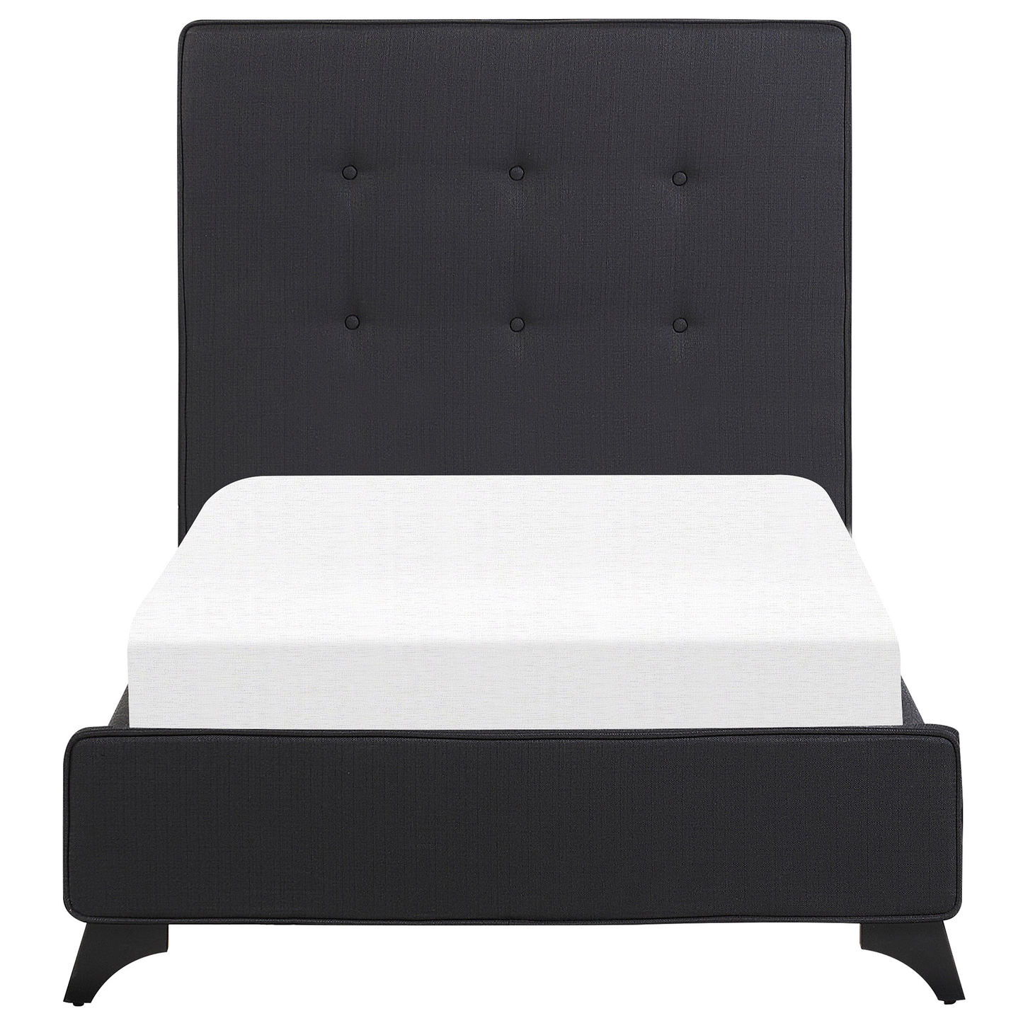 Bett mit Lattenrost Stoff AMBASSADOR 90 x 200 cm Schwarz