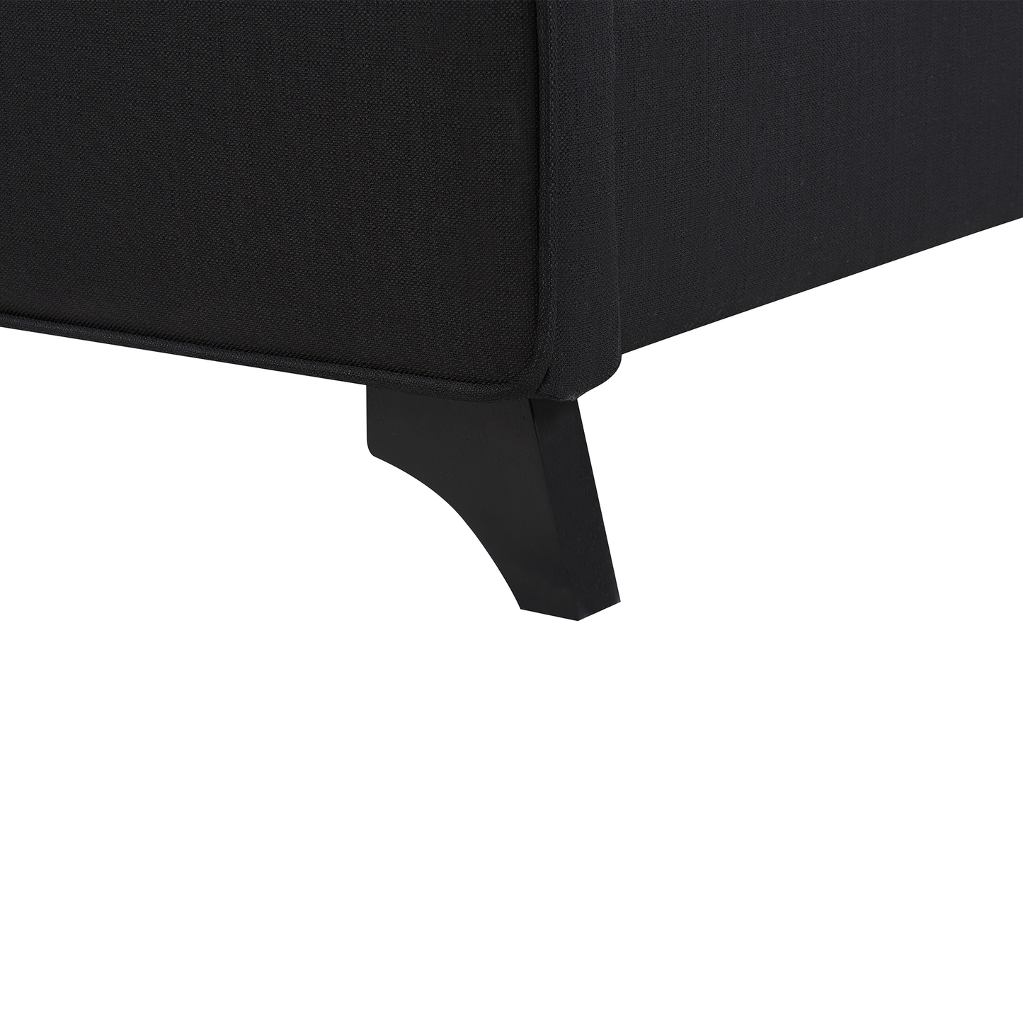 Bett mit Lattenrost Stoff AMBASSADOR 90 x 200 cm Schwarz