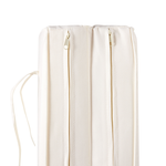 Gartenliege Akazienholz hellbraun Auflage cremeweiss GRANARI